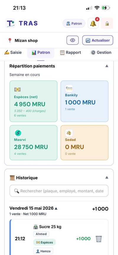 Application TRAS - Solutions SaaS